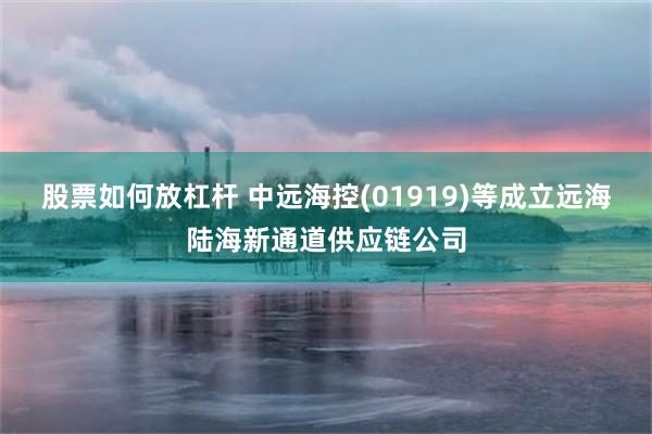 股票如何放杠杆 中远海控(01919)等成立远海陆海新通道供应链公司