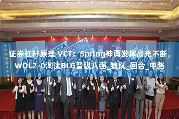 证券杠杆原理 VCT：Spring神勇发挥高光不断，WOL2-0淘汰BLG晋级八强_狼队_回合_中路